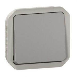 WATERPROOF SWITCH OR TWO-WAY SWITCH PLEXO 10AX 250V~ IP55 IK08 WITH GREY FINISH TRIM. DIAYTAR NIGERIA: Where every purchase is affordable and delivery is always within a week.