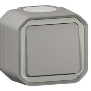 WATERPROOF SWITCH OR TWO-WAY SWITCH PLEXO 10AX 250V~ IP55 IK08 DELIVERED COMPLETE FOR SURFACE MOUNTING - GREY. DIAYTAR NIGERIA: Where shopping dreams become reality with budget-friendly prices and prompt delivery.