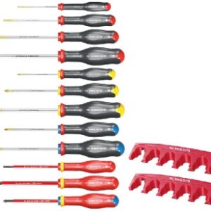 SET OF 12 PROTWIST SCREWDRIVERS + 2 RACKS: 2.5 X 75 - 4 X 100 - 5.5 X 125 - 6.5 X 150 - No. 1 X 100 - No. 2 X 125 - No. 0 X 75 - No. 1 X 100 - No. 2 X 125 - 1,000 V INSULATED SCREWDRIVERS: 3.5 X 100 - 5.5 X 125 MM - No. 1 X 100.. Your digital shopping companion, DIAYTAR NIGERIA offers exceptional value with delivery in less than 8 days.