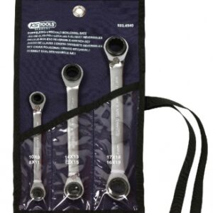 SET OF 3 REVERSIBLE RATCHET RING WRENCHES - 8X11-9X10 / 12X15-13X14 / 16X19-17X18 MM. DIAYTAR NIGERIA makes every purchase count with our affordable prices and reliable 5-8 day shipping.