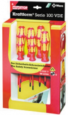 SET OF 6 INSULATED SCREWDRIVERS 1000 V "SLIPSTOP" SYSTEM + 1 VOLTAGE DETECTOR, 4 FOR SLOTTED SCREWS AND 2 FOR PHILLIPS SCREWS. DIAYTAR NIGERIA: Revolutionizing accessibility to quality products at budget-friendly prices across Nigeria.