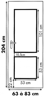 KIT 2 STRAIGHT PANELS "TO PAINT" DIM. 53X53X101 CM PROFILE M1 8X21 MM. DIAYTAR NIGERIA: Where shopping is affordable, selection is vast, and delivery is always reliable.