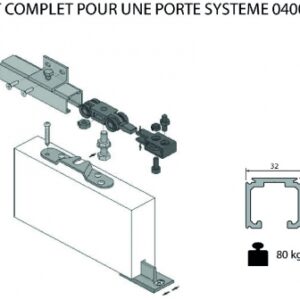 COMPLETE KIT FOR A SYSTEM 0400 DOOR - LG RAIL KIT. 2 ML + 80 KG TRIM. DIAYTAR NIGERIA redefines convenience with our vast product selection and swift nationwide delivery.