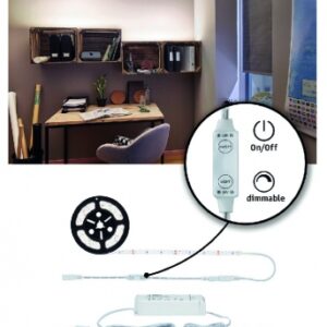 KIT STRIP SIMPLED POWER 3 M NEUTRAL WHITE 33 W 3300 LM 4000°K WITH COATING WITH CORD DIMMER. DIAYTAR NIGERIA provides endless shopping possibilities with affordable prices and prompt delivery service.