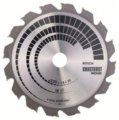 "CONSTRUCT WOOD" CARBIDE SAW BLADE - Ø X BORE 235X30, NUMBER OF TEETH 16. DIAYTAR NIGERIA: Nigeria's answer to affordable online shopping with reliable 5-8 day delivery guarantee.