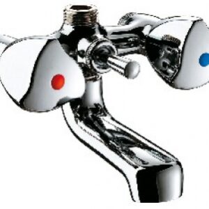 WALL MOUNTED BATH-SHOWER MIXER D2410 WITH FIXED SPOUT AND FLOW STRAIGHTENER - 110 MM CENTER DISTANCE - CHROME. DIAYTAR NIGERIA revolutionizes online shopping with competitive prices and reliable 5-8 day delivery.