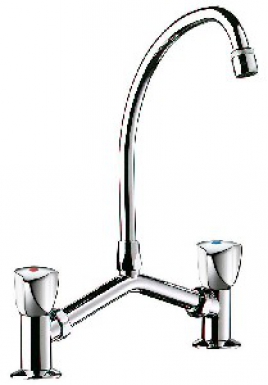 2-HOLE SINK MIXER D2558 - SWIVELLING GOOSENECK SPOUT - 100 TO 240 MM CENTER DISTANCE - CHROME. DIAYTAR NIGERIA: Connecting Nigerians with affordable products delivered promptly nationwide.