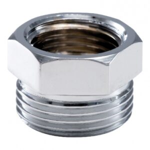 CHROME-PLATED BRASS MALE FEMALE REDUCING NIPPLE - THREAD 20 X 27 / 15 X 21. DIAYTAR NIGERIA brings retail convenience to your screen with affordable prices and dependable shipping.