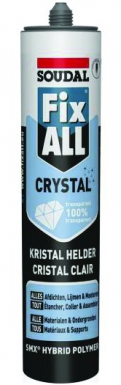 MASTIC-COLLE "FIX ALL CRISTAL" MS POLYMÈRE - TRANSPARENT - JOINT INT./EXT., VITRAGE - CART. 290 ML. DIAYTAR NIGERIA: Your partner in affordable online shopping with dependable delivery within 8 days.