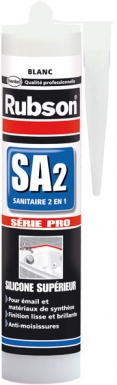 RUBSON SA2 MASTIC - 2 IN 1 SANITARY - WHITE - 280 ML CARTRIDGE. DIAYTAR NIGERIA: Your one-stop e-commerce destination with affordable prices and nationwide delivery in 5-8 days.