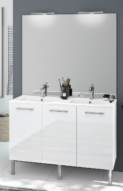 EKO'LINE 120 CM UNDER-COUNTER TOILET CABINET (H 85 CM / D 46 CM) - 3 DOORS - GLOSSY WHITE. DIAYTAR NIGERIA: Revolutionizing how Nigerians shop with affordable prices and prompt delivery services.