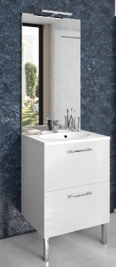 EKO'LINE 60 CM UNDER-COUNTER TOILET CABINET (H 85 CM / D 46 CM) - 2 DRAWERS - GLOSSY WHITE. DIAYTAR NIGERIA: Where quality meets accessibility with affordable prices and prompt shipping.