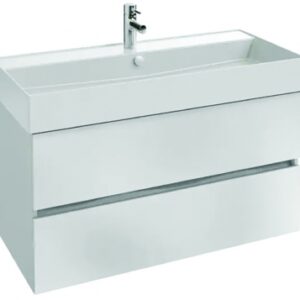 TOLBIAC 100 CM UNDER-VANITY CABINET - 2 DRAWERS - WEIGHT: 31.3 KG - DIMENSIONS: 456 X 520 X 985 MM - WHITE MELAMINE COLOR. DIAYTAR NIGERIA: Your partner in affordable online shopping with dependable delivery within 8 days.