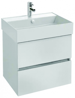 TOLBIAC 60 CM UNDER-VANITY CABINET - 2 DRAWERS - WEIGHT: 22.5 KG - DIMENSIONS: 456 X 520 X 585 MM - WHITE MELAMINE COLOR. Shop with intention at DIAYTAR NIGERIA, offering thousands of products at budget-friendly prices.