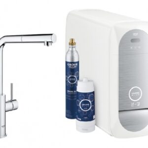 BLUE HOME SINGLE HOLE SINK MIXER - L SPOUT - PULL-OUT AEROSIR - CHROME FINISH. DIAYTAR NIGERIA makes luxury accessible with our affordable prices and dependable delivery service.