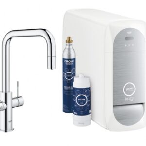 BLUE HOME SINGLE HOLE SINK MIXER - U SPOUT - PULL-OUT AEROSIR - CHROME FINISH. Experience the ease of digital shopping with DIAYTAR NIGERIA's affordable and diverse marketplace.