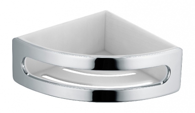 CORNER SHOWER BASKET - ELEGANCE - CHROME/WHITE. Experience retail satisfaction with DIAYTAR NIGERIA's comprehensive platform and prompt shipping service.
