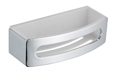 ELEGANCE STRAIGHT SHOWER BASKET - CHROME/WHITE. DIAYTAR NIGERIA: Making quality products accessible to all Nigerians at affordable prices.