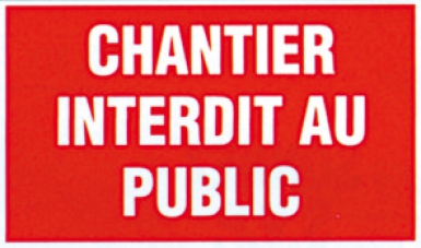 "BUILDING SITE PROHIBITED TO THE PUBLIC" SIGN GA 66 WHITE LETTERS, RED BACKGROUND, DIM.: 330 X 200 MM. Your shopping aspirations fulfilled at DIAYTAR NIGERIA with competitive prices and reliable delivery.