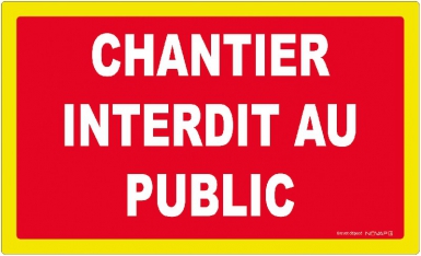 "BUILDING SITE PROHIBITED TO THE PUBLIC" SIGN WHITE LETTERS, RED BACKGROUND / FLUORESCENT EDGE, DIM.: 330 X 200 MM. DIAYTAR NIGERIA transforms dreams into deliveries with our affordable prices and 5-8 day shipping.