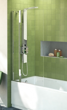 CONNECT MOBILE BATH SCREEN - STRAIGHT 80 - H 1400 - TRANSPARENT GLASS - GLOSSY SILVER PROFILES. DIAYTAR NIGERIA delivers satisfaction with every purchase through our affordable and reliable service.
