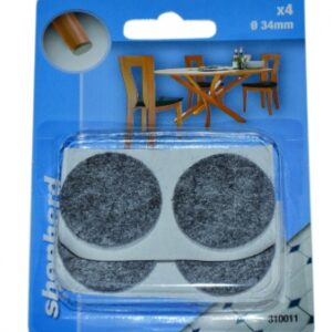 ROUND BROWN ANTI-SCRATCH ADHESIVE FELT PADS Ø 34 MM BLISTER 4 P. DIAYTAR NIGERIA: Where shopping meets satisfaction with affordable prices and reliable 5-8 day shipping.