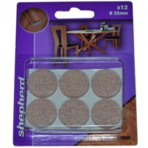 ROUND WHITE ADHESIVE FELT PADS Ø 22 MM BLISTER 12 P. DIAYTAR NIGERIA revolutionizes e-commerce with our affordable prices and dependable delivery timeframes.