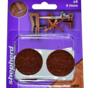 ROUND BROWN ADHESIVE FELT PADS Ø 32 MM BLISTER 6 P. DIAYTAR NIGERIA brings retail convenience to your screen with affordable prices and dependable shipping.