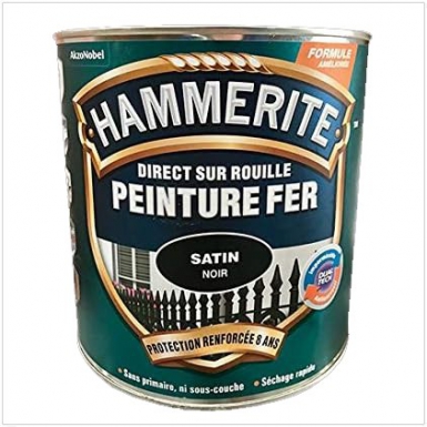 HAMMERITE PAINT - DIRECT APPLICATION ON RUST - FAST DRYING - WATERPROOF AND ANTI-CORROSIVE - 2.5 L - SATIN - BLACK. Your complete shopping companion, DIAYTAR NIGERIA offers extensive selection delivered within the week.