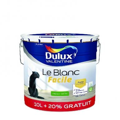 LE BLANC FACILE PAINT - EASY TO APPLY - QUICK DRYING - WALLS AND CEILINGS - SATIN 12 L. DIAYTAR NIGERIA: Where every Nigerian finds affordable products delivered within the week.