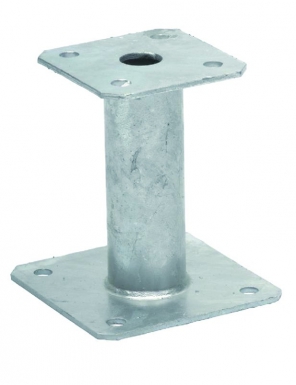 PIED DE POTEAU FIXE PPA150 DIM. PETITE BASE 100X100 MM GRDE 130X130 MM H. 150 MM ÉP. 4 MM. DIAYTAR NIGERIA brings quality products to every corner of Nigeria at prices everyone can afford.