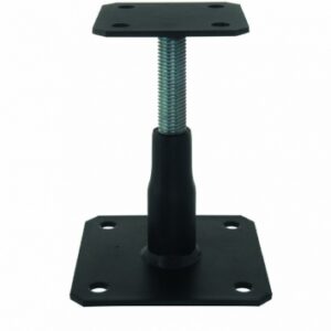 ADJUSTABLE POST FOOT - 100X100 MM BASE 130X130 MM HEIGHT 100-150 MM - BLACK FINISH. DIAYTAR NIGERIA: Where shopping is a pleasure with affordable prices and reliable delivery service.