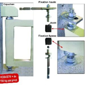 STEEL GATE PIVOTS WITH BLACK CAP THRESHOLD FOR 30 MM TUBE. Discover shopping made effortless with DIAYTAR NIGERIA's comprehensive platform and quick shipping.