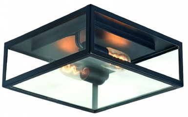 CEILING LIGHT "LOFOTEN" 2 X 46W HALO. MAX, E27 IP 44 CL. II - BLACK FINISH. DIAYTAR NIGERIA: Making online retail accessible to all with affordable nationwide shipping.