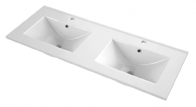 CAMBRILS 120 CM BASIN PLAN - WHITE (DOUBLE BASIN). DIAYTAR NIGERIA bridges the gap between desire and affordability with nationwide delivery in under 8 days.
