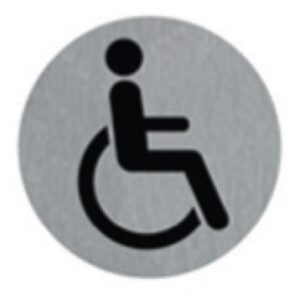 BRUSHED ALUMINUM ADHESIVE PLATE Ø 75 MM DISABLED TOILETS. DIAYTAR NIGERIA: Where every search yields affordable results delivered promptly to your door.