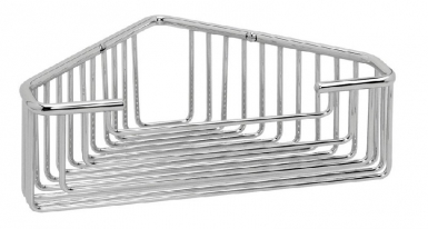 CORNER BOTTLE HOLDER - OMNIA - DIM. HXLXP: 81X247X160 MM - CHROME. DIAYTAR NIGERIA: Making online retail accessible to all with affordable nationwide shipping.