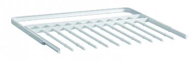 SLIDING TROUSER RACK 10 RACKS LXWXH: 605X430X25 MM - WHITE. DIAYTAR NIGERIA: Where every Nigerian finds what they need at prices they can afford, delivered promptly.