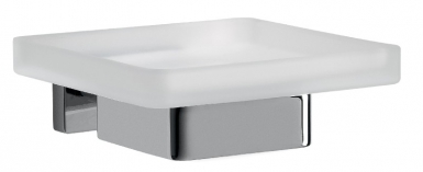 WALL MOUNTED SOAP DISH WITH SATIN GLASS DISH - LÉA - CHROME. DIAYTAR NIGERIA: Bringing affordable shopping solutions with a diverse product catalog delivered nationwide.