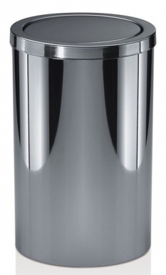 ROUND TRASH BIN - TILTING LID - H 32 X Ø 20 CM - POLISHED STEEL. Unlock endless possibilities with DIAYTAR NIGERIA's affordable marketplace and reliable delivery service.