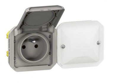 2P+T CONNECTED WATERPROOF POWER SOCKET PLEXO WITH NETATMO IP55 16A 3680W 2 POSTS - TO BE EQUIPED GREY. Shop without limits at DIAYTAR NIGERIA and receive your purchases at budget prices within the week.
