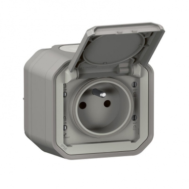 2P+T WATERPROOF PLEXO 16A 250V IP55 IK08 SOCKET SOCKET DELIVERED COMPLETE FOR SURFACE MOUNTING - GREY. DIAYTAR NIGERIA: Where shopping is a pleasure with affordable prices and reliable delivery service.