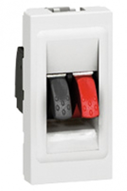MOSAIC 1 MODULE SPEAKER SOCKET WITH 4MM2 TERMINAL BLOCK FOR STEREO AUDIO SPEAKER CONNECTION - WHITE. Shop from anywhere in Nigeria with DIAYTAR's extensive selection and budget-friendly shipping options.
