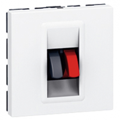 MOSAIC 2 MODULE SPEAKER SOCKET WITH 4MM2 TERMINAL BLOCK FOR STEREO AUDIO SPEAKER CONNECTION - WHITE. DIAYTAR NIGERIA delivers value, variety, and convenience with our nationwide 5-8 day shipping.