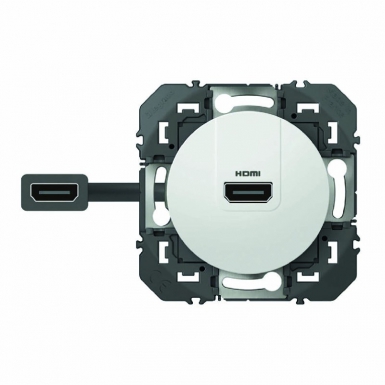 DOOXIE PRE-CONNECTED HDMI SOCKET WHITE FINISH. DIAYTAR NIGERIA: Bringing quality products to your doorstep at prices that won't break the bank.