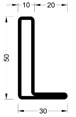 L-TYPE FIN PROFILE SERIES 50 "V51010" LG. 6 M THICKNESS 2 MM 2.30 KG/M. DIAYTAR NIGERIA brings satisfaction with every purchase through affordable prices and prompt shipping.