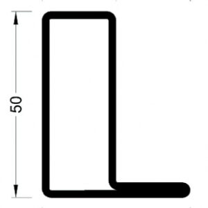 L-TYPE FIN PROFILE SERIES 50 "V52010" LG. 6 M THICKNESS 2 MM 2.64 KG/M. DIAYTAR NIGERIA brings the marketplace to every Nigerian home with affordable prices and quick delivery.