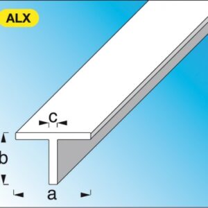 T-PROFILE IN ALUMINUM. ANODIZED. SILVER DIM. AXBXC: 15X15X2 MM LG. 1 M. DIAYTAR NIGERIA: Where shopping is easy, prices are low, and delivery is just days away.