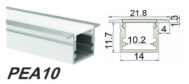 ANODIZED RECESSED ALUMINUM PROFILES PEA 10/2 WIDTH 14/22 MM HEIGHT 13 MM LENGTH 2 M. DIAYTAR NIGERIA revolutionizes e-commerce with our affordable prices and dependable delivery timeframes.