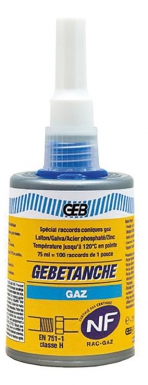 GEBÉTANCHE ANAEROBIC RESIN - METAL THREADED FITTINGS FOR GAS AND COMPRESSED AIR PIPES - 75 ML TUBE. DIAYTAR NIGERIA delivers what you want at prices you'll love, all within 5-8 days nationwide.